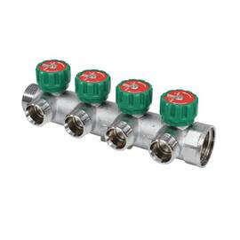 Коллектор лат клап рег 1" м/р 3в 3/4" ЕК н/р 45мм M111 SantechSystems, фото 