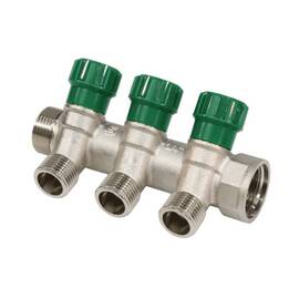 Коллектор лат клап рег 3/4" м/р 3в 1/2" ПУ н/р 36мм M210 SantechSystems, фото 