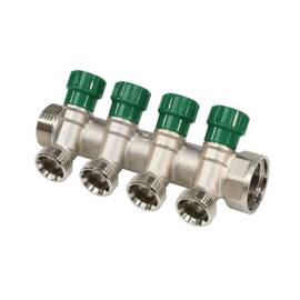 Коллектор лат клап рег 1" м/р 4в 3/4" ЕК н/р 36мм M211 SantechSystems, фото 