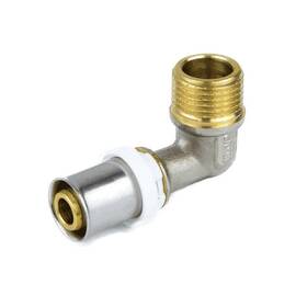 Угольник МП пресс лат Дн16х1/2&quot;х90гр НР Aquasfera 8006-01 ., фото 