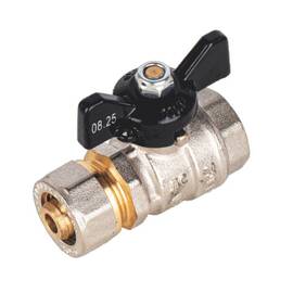 Кран шар лат СТАРТ нк Дн16х1/2" Ру16 м/обж баб Aquasfera 1216-01, фото 