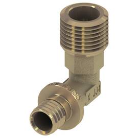 Уголок TECE соединительный с ниппелем 20x1/2", латунь, фото 