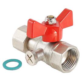 Кран шар. Valtec VT.807.N.0404 для подключения манометра ВР 1/2"х1/2", фото 