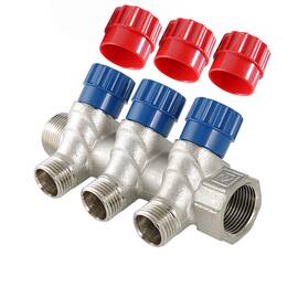 Коллектор VALTEC VTc.560.N.0604 с рег.вент НР 1"х1/2" 4 вых, фото 