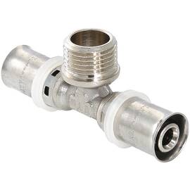 Тройник пресс Valtec VTm.233.N.160416 НР 16х1/2"х16, фото 