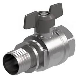 Кран шаровый Royal Thermo с аксиальным соединением ВР 20×3/4", фото 