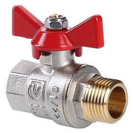 Кран шар. Valtec VT.218.N.06 BASE ВН 1" бабочка, фото 