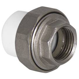 Муфта TEBO бел. PP-R комбин. разъемная (Американка) 25х3/4" ВР O-ring, фото 