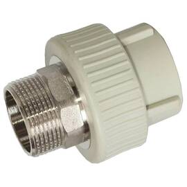 Муфта TEBO сер. PP-R комбинированная 40x1 1/4" НР под ключ (5/30), арт. 031020710, фото 