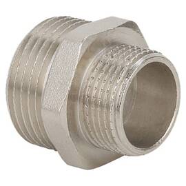 Ниппель Gappo переходной НР-НР никелированный 1/2" х 1/4", фото 