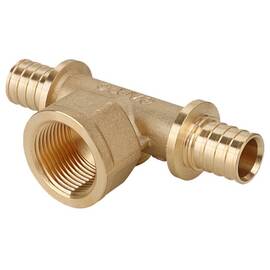 Тройник-переходник Gappo с врутренней резьбой латунный 16-Rp 1/2"-16, фото 