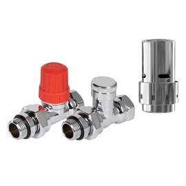 Набор термостатический прямой Royal Thermo Design 1/2" Click (Хром) с термоголовкой Design (Хром), фото 