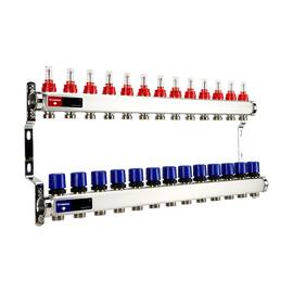 Группа коллекторная с расх. VARMEGA VM15113 ВР 1", под 130 насос, на 13 конт. 3/4" EK, нерж. сталь, фото 