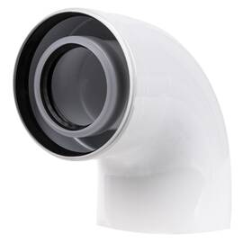 Отвод коаксиальный Royal Thermo 60/100, 90 гр. M/F для конденсационных котлов, фото 