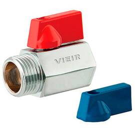 Кран VIEIR мини 1/2" ВН красные/синие ручки (200/10) VRFH3, фото 