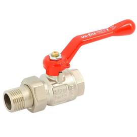 Кран Uni-Fitt НВ 1/2" с разъемным соединением, полнопроходной, ручка ETALON, фото 