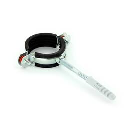 Хомут Uni-Fitt 3/4" (25-29 мм) с резиновым уплотнителем, шпилькой и дюбелем, фото 