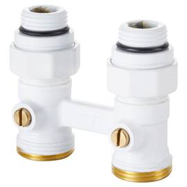 Узел нижнего подключения Royal Thermo прямой 1/2"х3/4" EK (белый), фото 