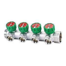 Коллектор регулирующий VARMEGA 1" 4 х 1/2" хромированный VM14624, фото 