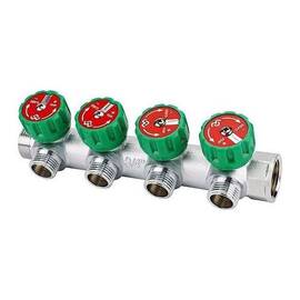 Коллектор регулирующий VARMEGA 3/4" 4 х 1/2" хромированный VM14604, фото 