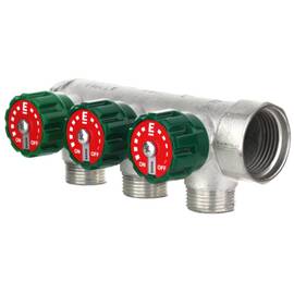 Коллектор модульный ELSEN 1" 4х3/4" ЕК TIN латунь, фото 