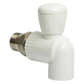 Кран шаровой THERMOLIGHT "американка" PP-R угловой 25х3/4" белый, фото 