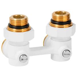 Вентиль для радиатора VIEIR Мультифлекс 3/4" угловой, белый VR309-F (48/1), фото 
