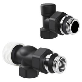 Набор термостатический осевой Royal Thermo Design 1/2"М30х1,5 (Черный), фото 
