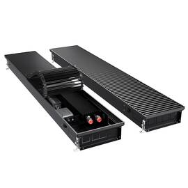 Конвектор внутрипольный Royal Thermo ATRIUM TURBO-90/250/2300-DG-U-BL, фото 