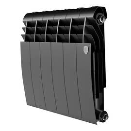 Радиатор биметаллический Royal Thermo BILINER B 350 Чёрный - 6 секц., фото 