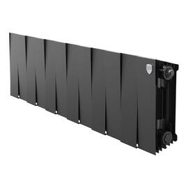 Радиатор биметаллический Royal Thermo PianoForte 200 Чёрный - 12 секц., фото 