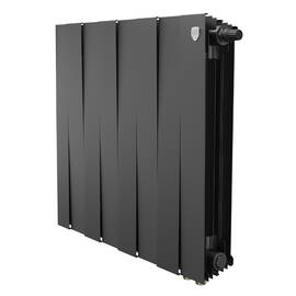 Радиатор биметаллический Royal Thermo PianoForte 500 Чёрный VR80 - 8 секц., фото 
