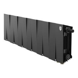 Радиатор биметаллический Royal Thermo PianoForte 200 Чёрный VR80- 12 секц., фото 
