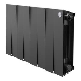 Радиатор биметаллический Royal Thermo PianoForte 300 Чёрный - 8 секц., фото 