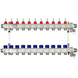 Комплект коллекторов РИДАН SSM-11RF set с расход.,кроншт.,руч.воздух.,слив.кран. и торц.заглуш., фото 
