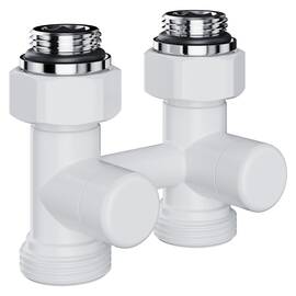 Узел нижнего подключения Royal Thermo Design прямой 1/2"х3/4" EK (белый), фото 