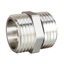 Ниппель латунный LD LD Pride DN40 (1 1/2") НР/НР латунь никель с бирко, фото 