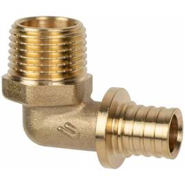 Угольник аксиальный для труб из сшитого полиэтилена Usystems 25-R3/4"НР, фото 