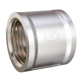 Муфта латунная LD Pride DN32 (1 1/4") ВР латунь никель с биркой (, фото 