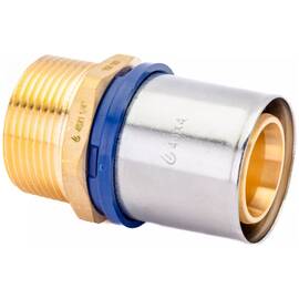 Штуцер обжимной для металлопластиковых труб Usystems MLC 40-R1 1/4"НР, фото 