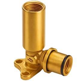 Водорозетка пресс для металлопластиковых труб Usystems MLC Plus под планку XXL 20-Rp1/2"ВР L-82мм, фото 