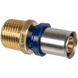 Штуцер обжимной для металлопластиковых труб Usystems MLC Plus 20-R3/4"НР, фото 