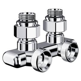 Узел нижнего подключения перекрестный Royal Thermo Design угловой 1/2"х3/4" EK (хром), фото 