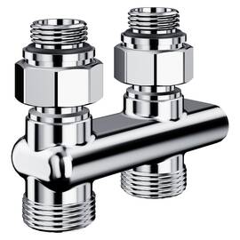 Узел нижнего подключения перекрестный Royal Thermo Design прямой 1/2"х3/4" EK (хром), фото 