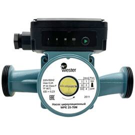 Насос циркуляционный с резьбовым соединением Wester WPE 25-70M (без гаек), фото 