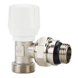 Клапан ручной регулировки VARMEGA VMRV01, 1/2" x 3/4" EK, угловой, с самоуплотняющим, фото 