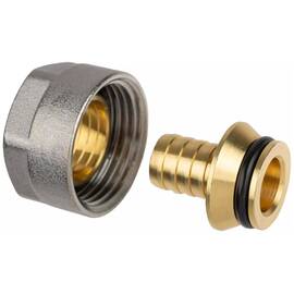 Адаптер Usystems зажимной Flex латунный PE-X 16x2,0-3/4"ВР Евроконус, фото 