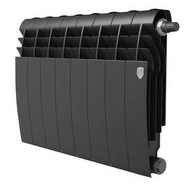 Радиатор биметаллический Royal Thermo BILINER B 350 Чёрный VR80 - 8 секц., фото 