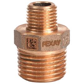Ниппель бронзовый РЕХАУ AURLINE редукционный R1/2" x R1/4", RX+, фото 
