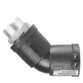 Переход-отвод 45 гр. ПЭ-ВП/латунь с наружной резьбой WUN45° d63x2" SDR 11 Frialen, фото 
